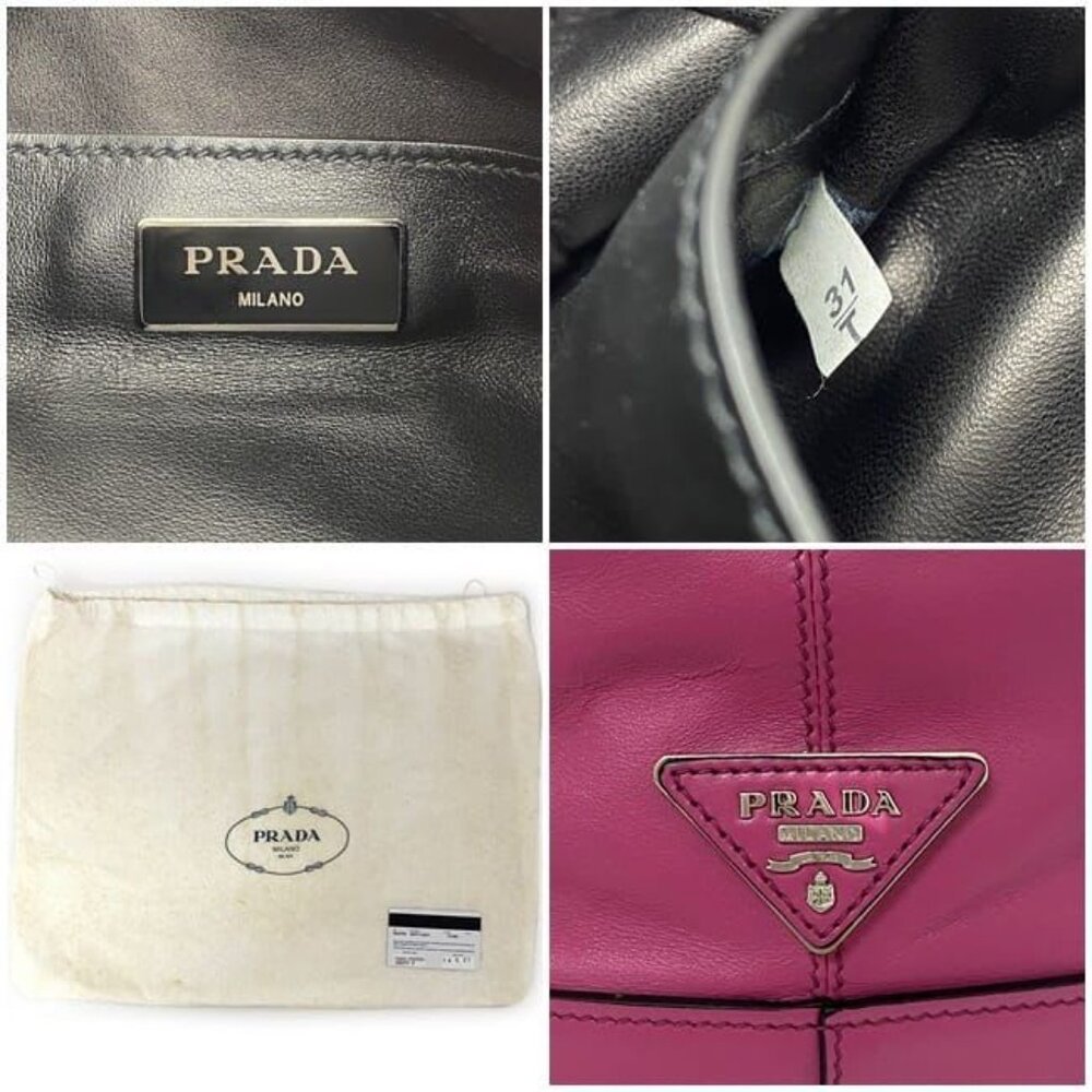 Prada Draw String 2-Way Bag Pink Fuxia Fuchsia Bn2785 - Picture 10 of 10